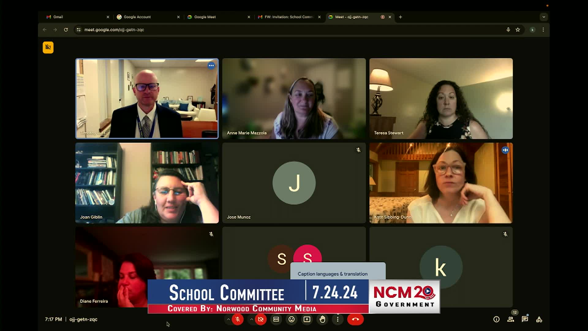 Navigate to School Committee 7.24.24