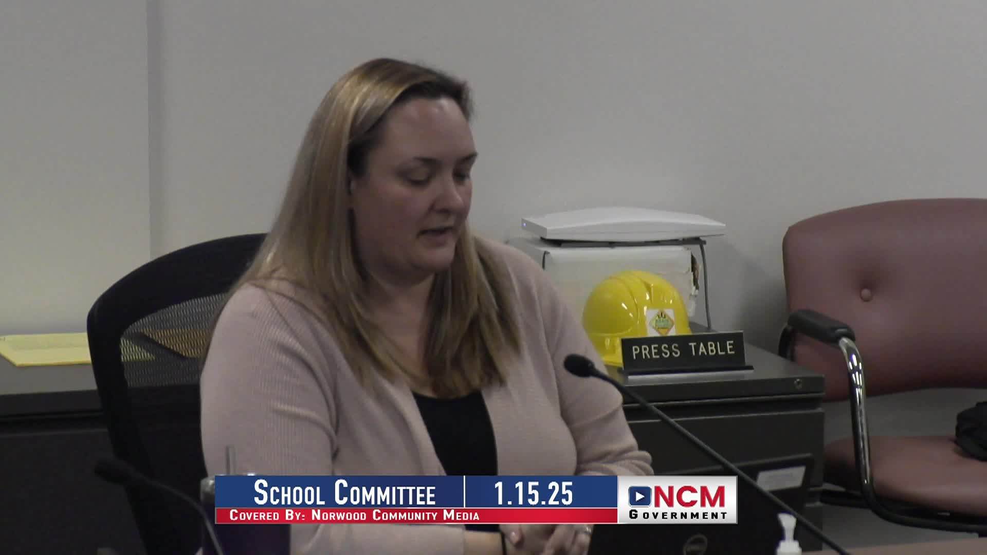 Navigate to School Committee 1.15.25